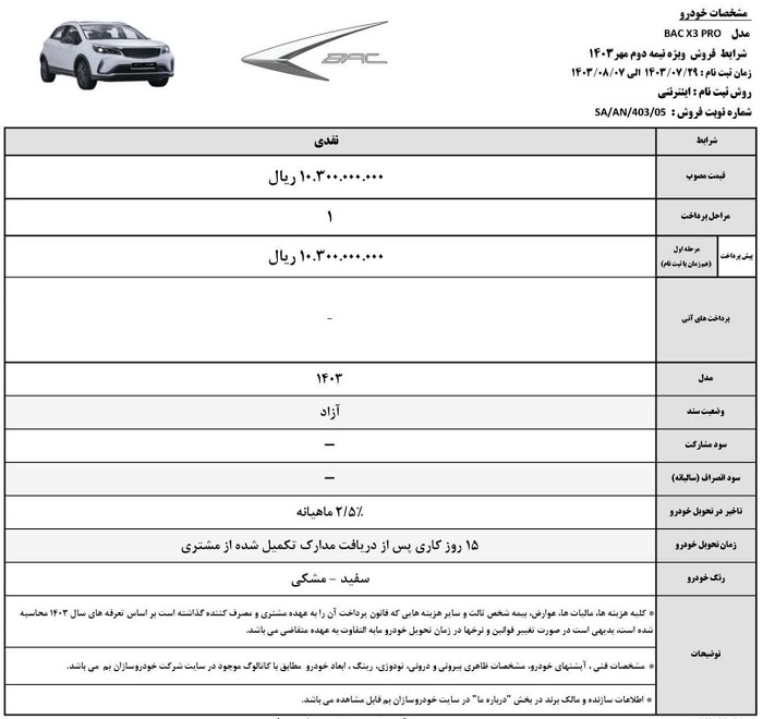 فروش فوری خودرو بک X3