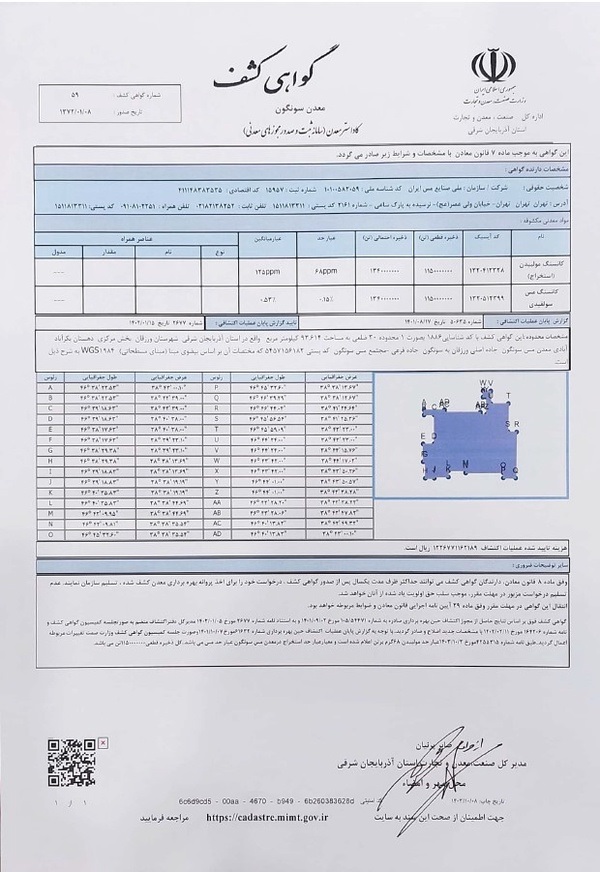 کشف ذخایر عظیم مس در شمال غرب ایران