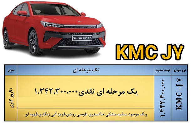 آغاز فروش نقدی KMC J7 کرمان موتور + بخشنامه