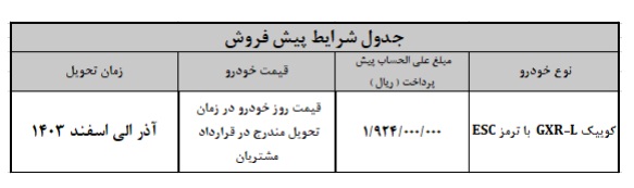 بخشنامه فروش فوق العاده و پیش فروش خودرو کوییک