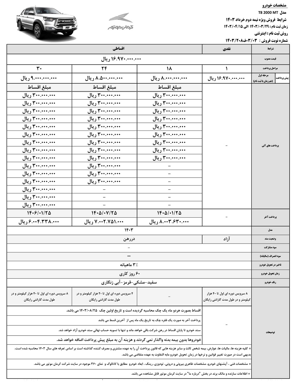 فروش نقد و اقساط T8