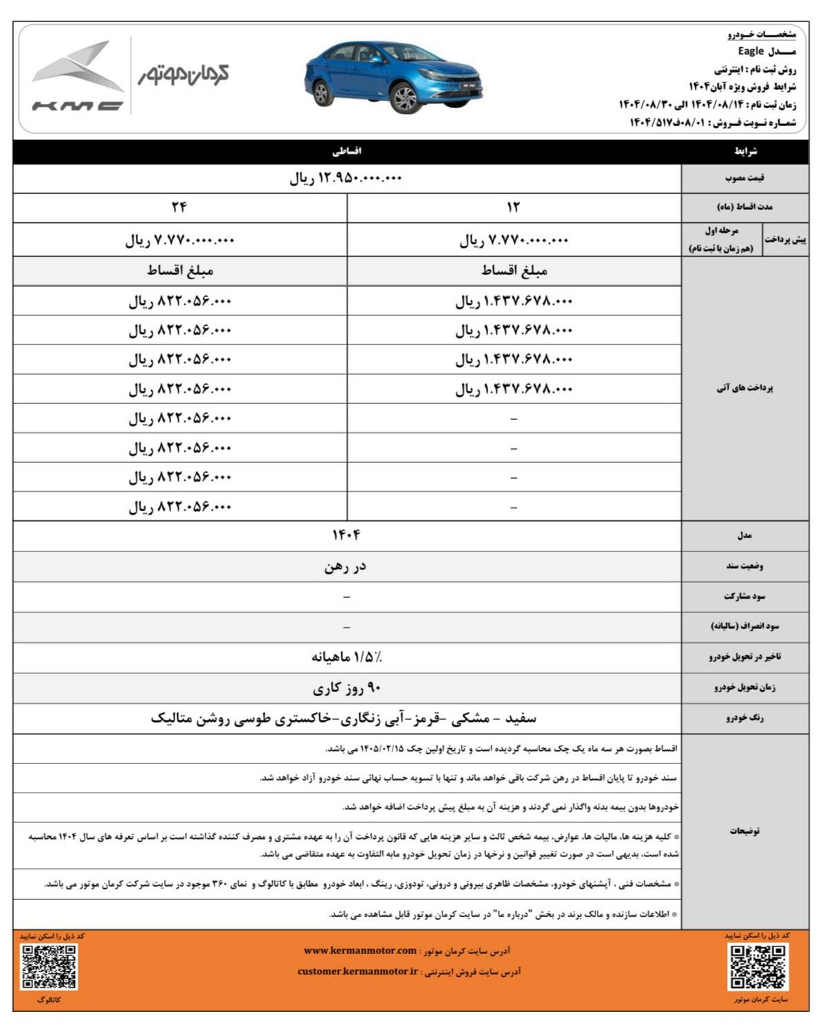 فروش اقساطی محصولات کرمان موتور فروش اقساطی محصولات کرمان موتور