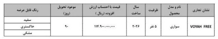 بخشنامه جدید فروش خودرو وویا فری 2026 (مرداد 1405) بخشنامه جدید فروش خودرو وویا فری 2026 (مرداد 1405)