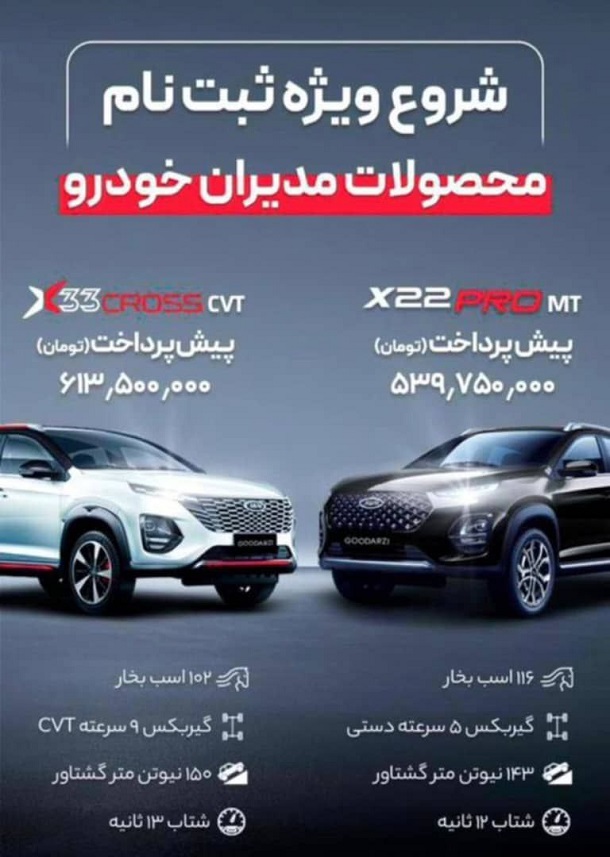 برنامه امروز فروش محصولات مدیران خودرو 1404/05/27